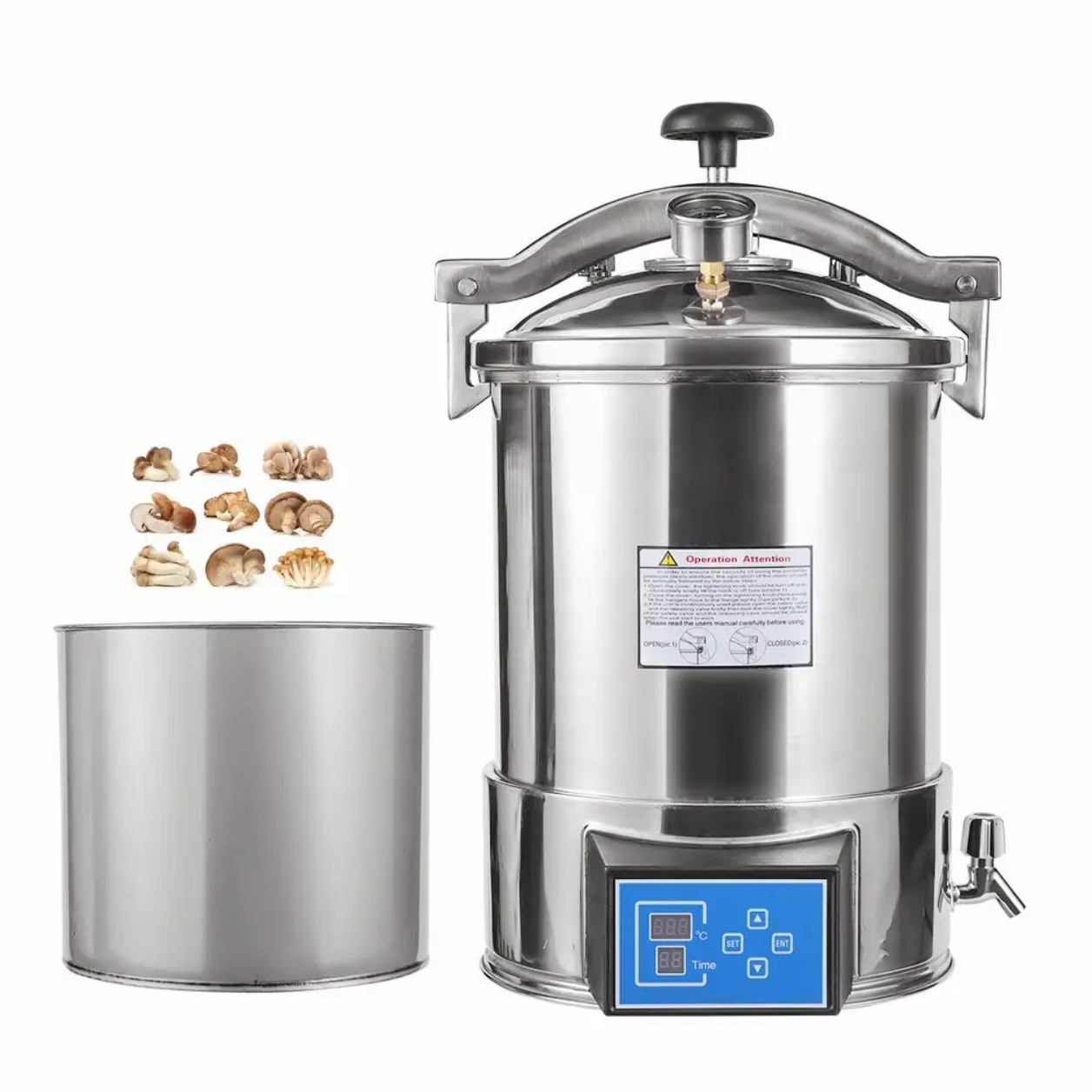 Medical Lab Equipment - 24L Portable Autoclave with Digital Display