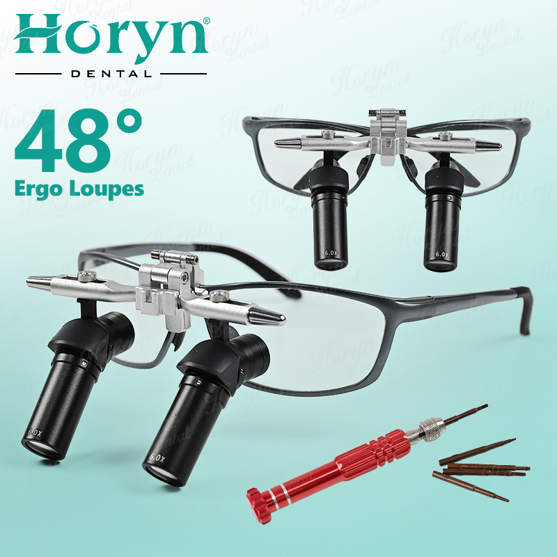 Dental 48 ° Ergo Loupes 4X 5X  - Medical Lab Equipment recensione e prezzo