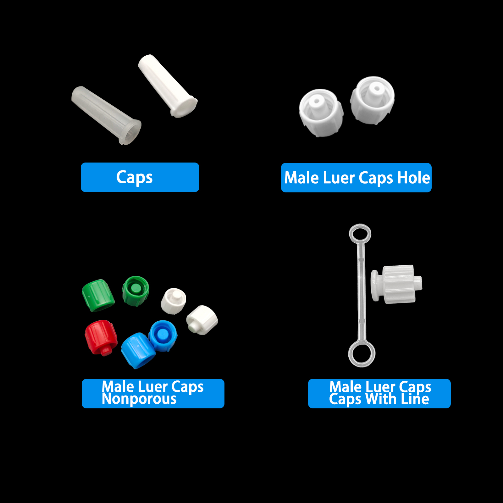 500pcs Male Luer Caps Hole for - Medical Laboratory recensione e prezzo