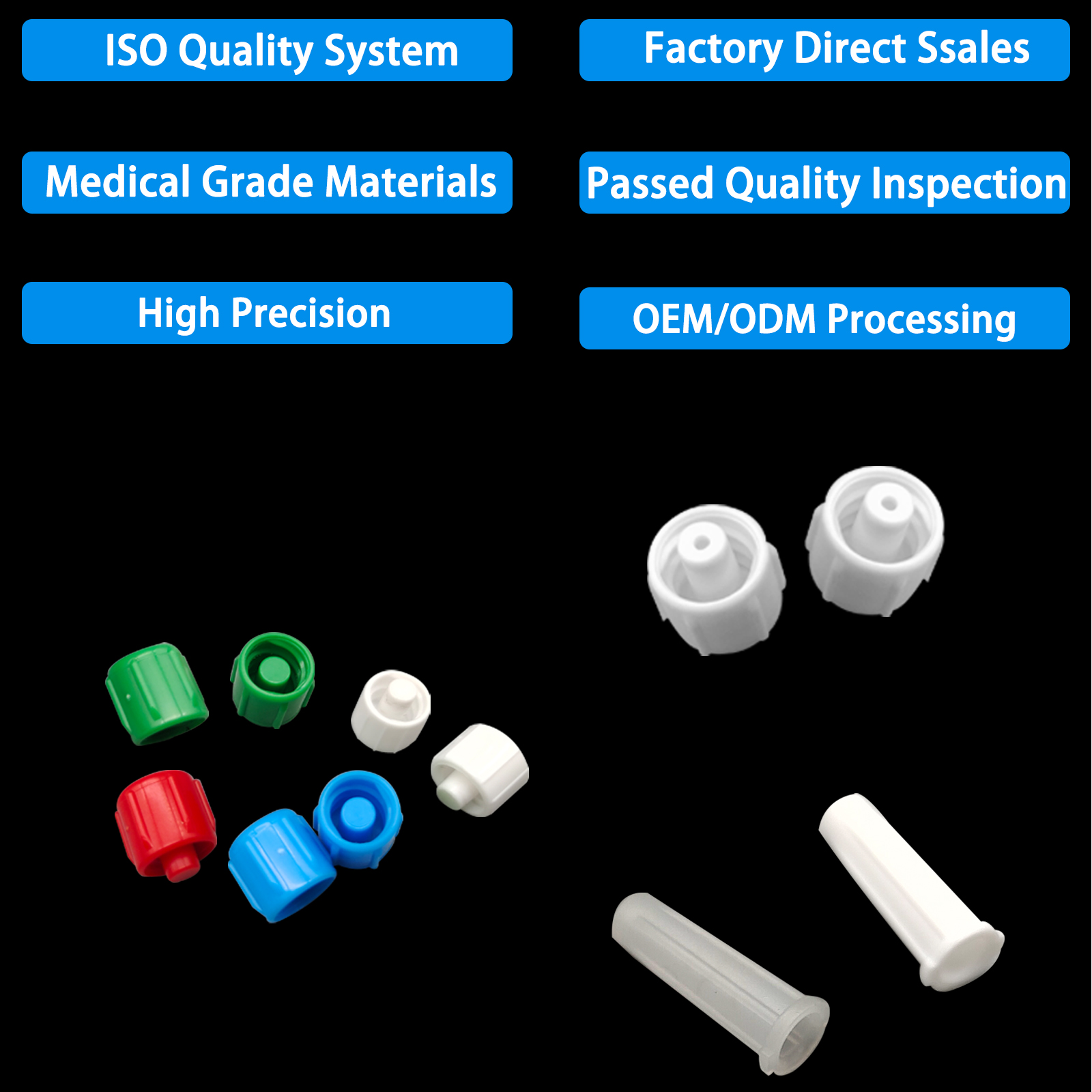 500pcs Male Luer Caps Hole for - Medical Laboratory recensione e prezzo